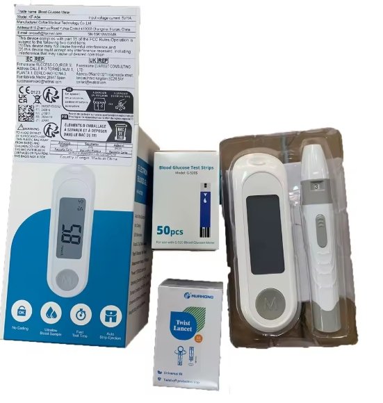 Glucomètre avec kit de test, 50 bandelettes et 50 lancettes – Image 2